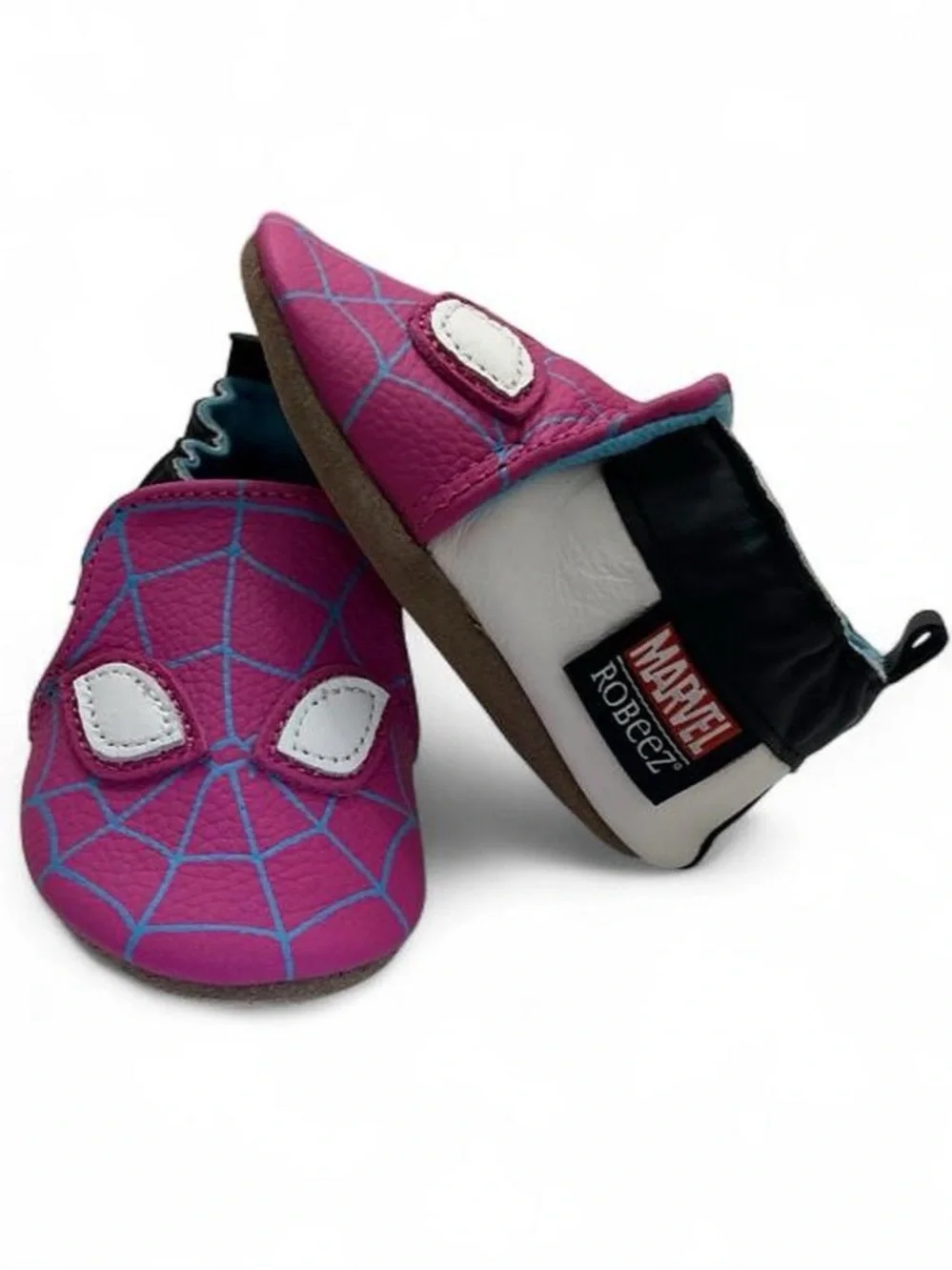 0-6M Girl Robeez x Marvel Ghost Spider Leather Crib Shoes NIB